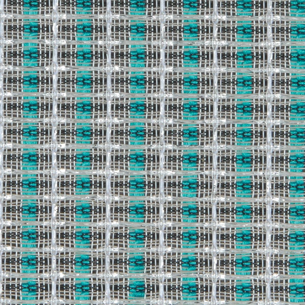 Speaker Grill Cloth Fabric Silver Turquoise Stripe Yard 36